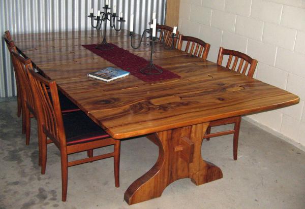 Camphor Laurel Dining Table Jigsaw Design